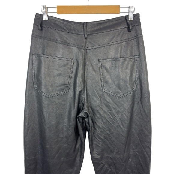 Zara High-Waisted Faux Leather Balloon Barrel Leg Trouser Pants Black 2969/246 M - Picture 7 of 16